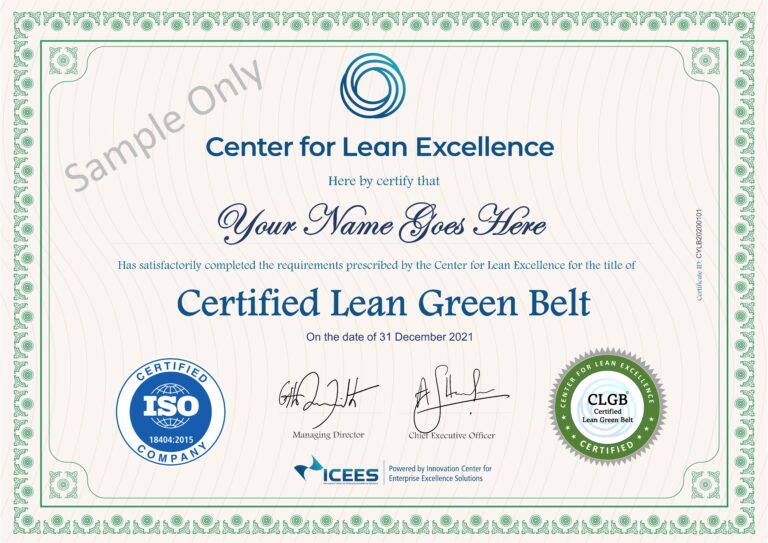 Lean Green Belt | Green Belt Certification
